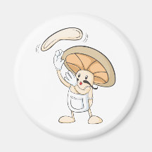 Chemises de champignon - pâte de Baker de chef de  Aimants