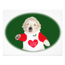 Chemises et cadeaux de golden retriever de Noël Bristol Personnalisé