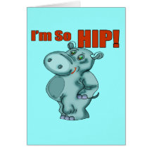 Chemises et cadeaux de HippopotamusT d'enfants Cartes De Vœux