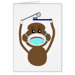 Chemises et cadeaux de singe de chaussette de dent cartes de vœux
