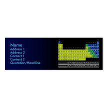 Chemist Card with Periodic Table Business Card Templates