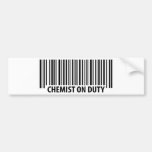 chemist on duty icon bumper stickers