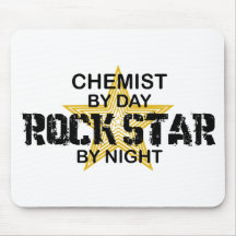 Chemist Rock Star by Night Mousepads
