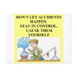 chemistry accidents postcards