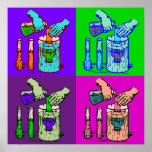Chemistry Displacement Pop Art Posters