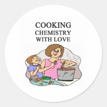 chemistry is cooking round sticker