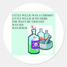 chemistry little willie rhyme round stickers