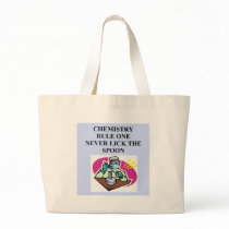 chemistry: never lick the spoon tote bag