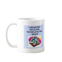 chemistry: never lick the spoon coffee mugs