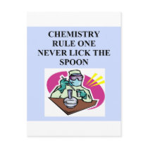 chemistry: never lick the spoon