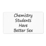 Chemistry Students Have Better Sex Custom Shipping Label