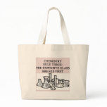 chemistry: the epensive glass breaks first canvas bag