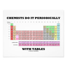 Chemists Do It Periodically With Tables Custom Announcement