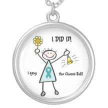 Chemo Bell - Teal Ribbon Custom Jewelry