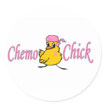 chemo chick stickers