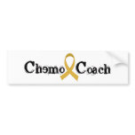Chemo Coach - Gold Ribbon Bumper Sticker