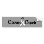 Chemo Coach - White Ribbon Bumper Sticker