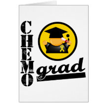 Chemo Grad Childhood Cancer Ribbon Greeting Cards