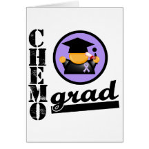 Chemo Grad General Cancer Ribbon Greeting Card
