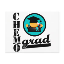 Chemo Grad Ovarian Cancer Ribbon Post Card
