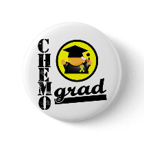Chemo Grad Testicular Cancer Ribbon Button