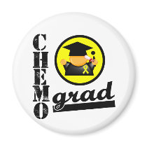 Chemo Grad Testicular Cancer Ribbon Magnets
