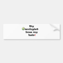 ChemoHair Blk Ltrs Bumper Sticker