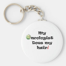 ChemoHair Blk Ltrs Keychains