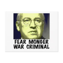 Cheney War Criminal Postcards