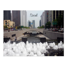 cheonggyecheon seoul postcard