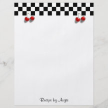 Chequerboard Cherries Recipe Paper Flyers