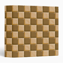 Chequerboard - Chocolate Peanut Butter 3 Ring Binders
