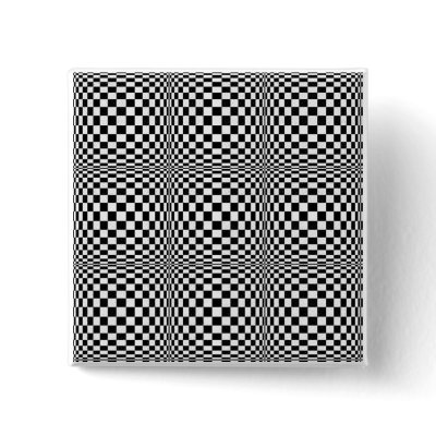 Chequerboard Illusion Square Button by Kinbensha