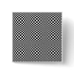 Chequerboard Illusion Square Button