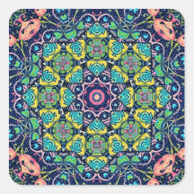 chequerboard kaliedoscope sticker susanreastranio