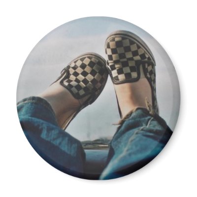 Chequerboard Vans Magnet by megancraddock