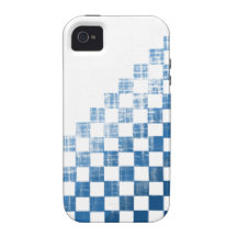 Chequered Blue iPhone 4 Case