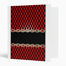Chequered chain by Valxart.com 3 Ring Binder