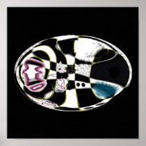 Chequered Egg Poster