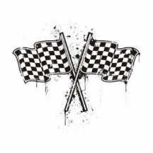 chequered-flag acrylic cut outs