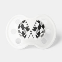 chequered flag baby pacifiers