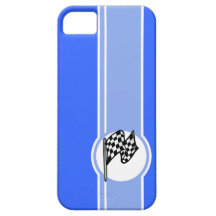 Chequered Flag; Blue