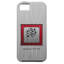 Chequered Flag; brushed aluminum look