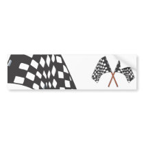 chequered flag bumper stickers