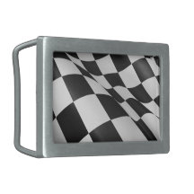 Chequered Flag Custom Belt Buckle