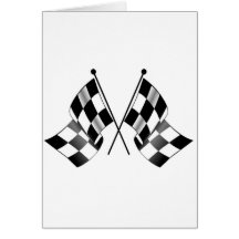 chequered flag greeting cards