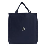 Chequered Flag Letter B embroidered bags