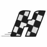 Chequered Flag Letter H embroidered shirts