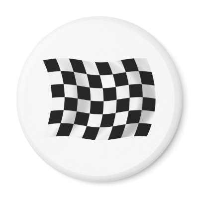 Chequered Flag Magnet by LivingFlags2