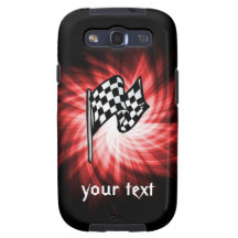 Chequered Flag; red